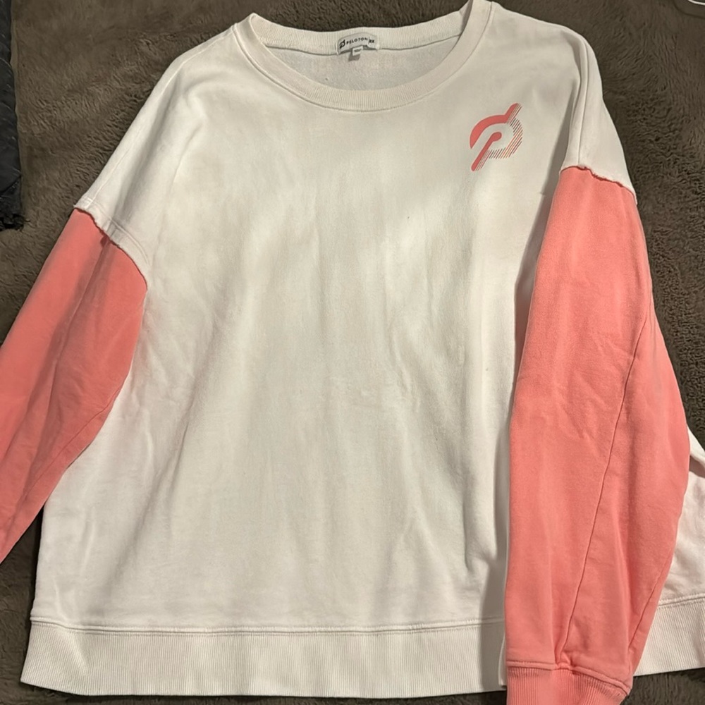 Peloton white crewneck